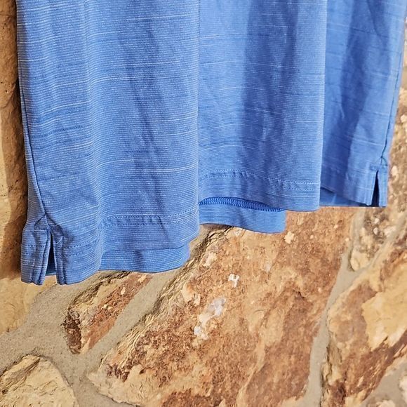 Under Armour Loose Heatgear Blue Polo Short Sleeve Shirt Sz M - Picture 9 of 11